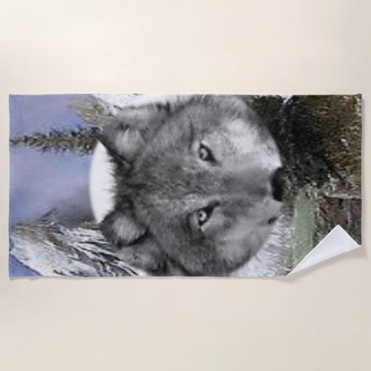 Serviettes de plage Wolves (Devant)