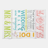 Serviettes de plat colorées de mariage de (Horizontal)