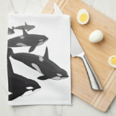 Serviettes de plat d'épaulard de serviette de (Quart Plié)