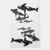 Serviettes de plat d'épaulard de serviette de (Vertical)