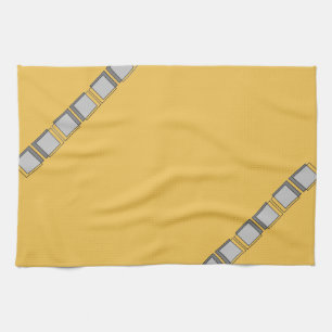 Serviettes de plat modernes grises jaunes de
