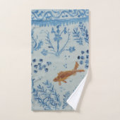 Serviettes de poisson à la baguette bleue blanche  (Serviette à main)