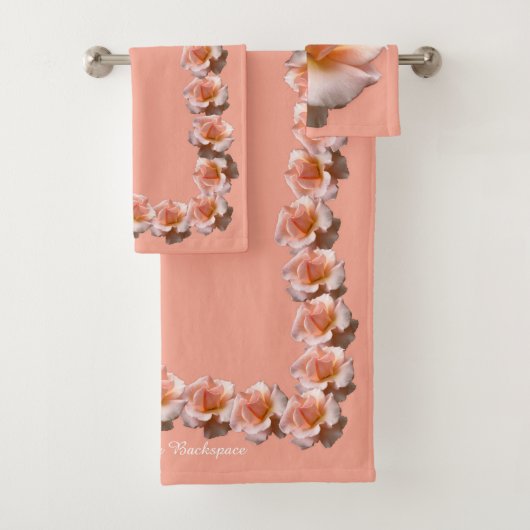 Serviettes de rose Set personnalisées Wild Rose se (En situation)