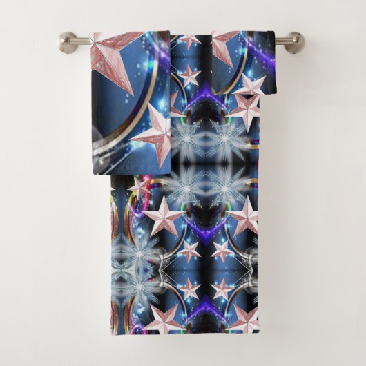 Serviettes de salle de bain set étoile (En situation)