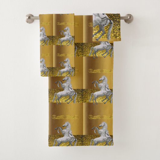 Serviettes de salle de bain sets Horse (En situation)