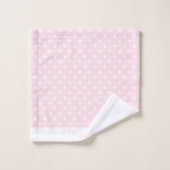 SERVIETTES DE SALLE DE BAINS EN COEUR ROSE BLANC (Gant de toilette)
