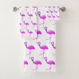 SERVIETTES DE SALLE DE BAINS EN FLAMINGO EN FLURO 