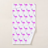 SERVIETTES DE SALLE DE BAINS EN FLAMINGO EN FLURO  (Serviette à main)