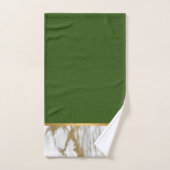 SERVIETTES DE SALLE DE BAINS EN MARBRE Vert (Serviette à main)