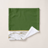 SERVIETTES DE SALLE DE BAINS EN MARBRE Vert (Gant de toilette)