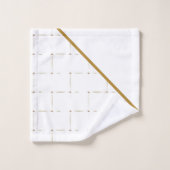 SERVIETTES DE SALLE DE BAINS EN PANNEAU BLANC D'OR (Gant de toilette)