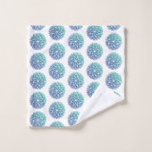 SERVIETTES DE SALLE DE BAINS TURQUOISE DE LUXE DAH (Gant de toilette)