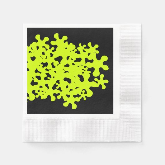 serviettes de serviette en papier noir fin et minc (Devant)