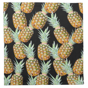 Serviettes De Table ananas aux fruits tropicaux de l'aloha d'été