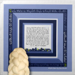 Serviettes De Table Couverture de la toux de Jérusalem ASHKENAZ Challa<br><div class="desc">ASHKENAZ Lignes épurées modernes. Thème Jérusalem. Carrés bleus. Couverture Challah Dough. Inclut le texte intégral de la Bénédiction récité lors de la séparation de Challah. Et AUSSI le texte intégral du Ratzon Yehi qui est souvent dit lors de l'exécution de cette mitzvah. C'est pratique ! Amateurs de boulangerie : Express-toi...</div>