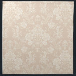 Serviettes De Table Équipe romaine de Floral Damask<br><div class="desc">Elegant vintage-inspirred floral damask design featuring chic monochrome light-on-dark pastel cream flowers,  leafy scrolls and swagages of delicate lacy ribbons. This pattern is seamless and can be scaled up or down.</div>