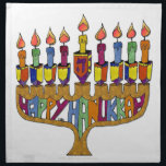 Serviettes De Table Happy Hanukkah Dreidels Menorah<br><div class="desc">You are viewing The Lee Hiller Design Collection. Appareil,  Venin & Collectibles Lee Hiller Photofy or Digital Art Collection. You can view her her Nature photographiy at at http://HikeOurPlanet.com/ and follow her hiking blog within Hot Springs National Park.</div>