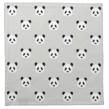 Motif Panda minimaliste - gris clair