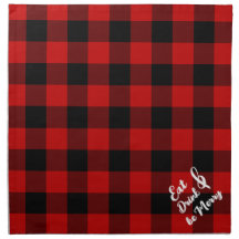 Rouge Buffle Noir En vichy Chèque Papier Napkin