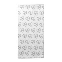 Saint-Valentin coeurs noirs Doodles