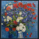 Serviettes De Table Vincent van Gogh - Vase avec Cornflowers & Poppies<br><div class="desc">Vase avec des fleurs de Cornouailles et des pavots - Vincent van Gogh,  Huile sur toile,  1887,  Paris</div>