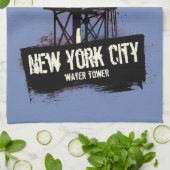 Serviettes de thé de tour d'eau de New York City (Plié)