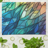 serviettes de thé en vitrail (Plié)