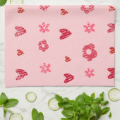 Serviettes de thé "FLEURS &LOVE PARTY (Plié)