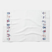 Serviettes de thé - huttes de plage (Horizontal)