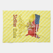 Serviettes de thé siciliennes américaines racines (Horizontal)