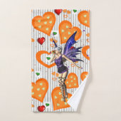 Serviettes de toilette Fairy Gris & Blanc (Serviette à main)