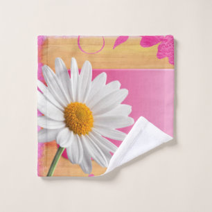 Serviettes de toilette Floral Rose White Daisy