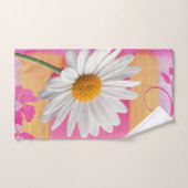 Serviettes de toilette Floral Rose White Daisy (Serviette à main)