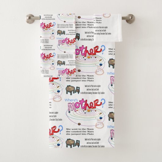 Serviettes de toilette Où est maman ? (En situation)