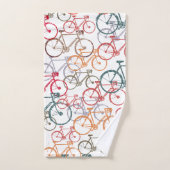 Serviettes de vélos colorés Allover Stamped (Serviette à main)