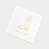 Serviettes Dernières Rodeo Coquette Bow Gold Foil (Gauche)