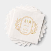 Serviettes élégantes à l'huile estampé avec monogr (Insitu (empilé))