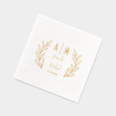 Serviettes élégantes avec monogrammes estampés à l (Gauche)