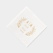 Serviettes élégantes avec monogrammes estampés à l (Droite)