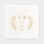 Serviettes élégantes avec monogrammes estampés à l (Recto)