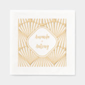 Serviettes empilées à l'huile dans le style art dé (Recto)