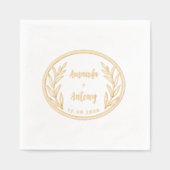 Serviettes empilées à l'huile dans un style rétro  (Recto)