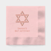 Serviettes empilées Bat mitzvah personnalisées (Recto)