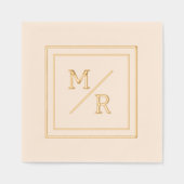 Serviettes empilées de style géométrique. (Recto)