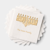 Serviettes empilées Hannukah Foil (Insitu (empilé))