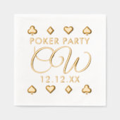 Serviettes en aluminium pour soirée poker et enter (Recto)