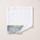 SERVIETTES EN MARBRE NUAGE BLANC (Gant de toilette)