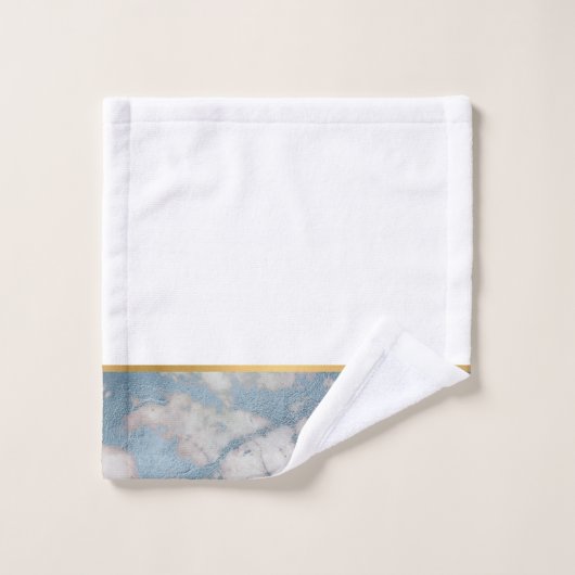 SERVIETTES EN MARBRE NUAGE BLANC (Gant de toilette)