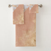 Serviettes en marbre Peach Pastel doux (En situation)
