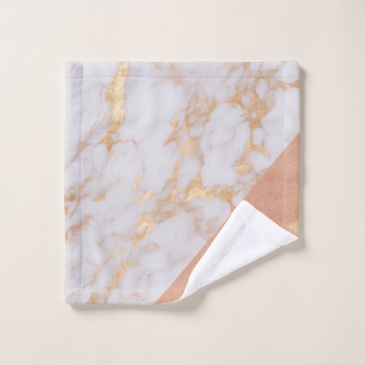 Serviettes en marbre Peach Pastel doux (Gant de toilette)